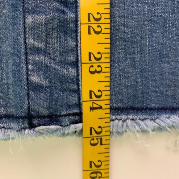 RETROFETE Skirt XS Harmonia Pencil Down Front Button Closure Edgy Distressed Hem - Picture 16 of 16